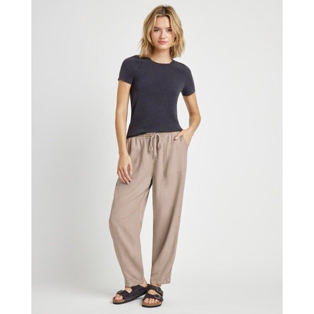Splendid Ryan Pants Women’s Size Small Beige Barrel Leg Pockets Lightweight